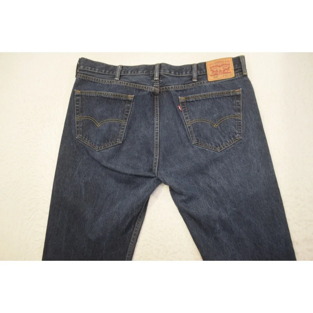 Levi's 505 Regular Fit Straight Leg Denim Blue Jeans Mens Size‎ 42 x 30
